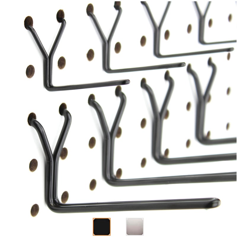 Right Arrange Steel Pegboard Hooks 50-Pack 2" + 4â€ L Hook, Black - Will Not Fall Out, Fits Any Peg Board - Organize Tools, Accessories, Workbench, Garage Storage, Kitchen, Crafts, Jewelry, Retail - Image 1